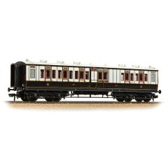 Bachmann Branchline OO Scale, 39-880 LNWR 50' Arc Roof Coaches Diag 316 Corridor Brake Composite 1675, LNWR Dark Claret & White Livery small image