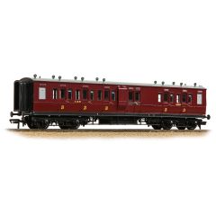 Bachmann Branchline OO Scale, 39-883 LMS (Ex LNWR) 50' Arc Roof Coaches Diag 316 Corridor Brake Third 6080, LMS Crimson Lake Livery small image