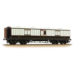 Bachmann Branchline OO Scale, 39-890 LNWR 50' Arc Roof Coaches Diag 377 Full Brake 8082, LNWR Dark Claret & White Livery small image