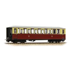 Bachmann Narrow Gauge OO-9 Scale, 394-100A Festiniog Railway (Ex FR) FR 'Tin Car' Coaches 120, FR Crimson & Cream Livery small image