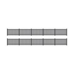 Ratio OO Scale, 422 GWR Station Fencing Kit, Straight, Black small image