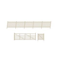 Ratio OO Scale, 432A SR Precast Concrete Pale Fencing Kit, Ramps & Gates small image