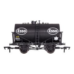 Dapol OO Scale, 4F-059-004 Private Owner 14T Class B Anchor Mounted Tank Wagon 1914, Shell Esso, Black Livery small image