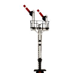 Dapol OO Scale, 4L-002-003 Motorised Semaphore Signal, LMS Home Junction Signal with Two Arms, Shorter Post to Right small image