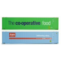 Dapol OO Scale, 4F-028-001 45ft Containers High Cube 'Argos' & 'Co-operative' small image