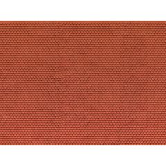 Noch HO Scale, 56690 3D Cardboard Sheet, Plain Tile, Red small image