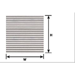 Plastruct OO Scale, 91509 Pattern Sheet PS-11 Corrugated Siding W:175mm L:275mm (Pack of 2) small image