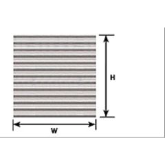 Plastruct O Scale, 91519 Pattern Sheet PS-24 Corrugated Siding W:175mm L:275mm (Pack of 2) small image