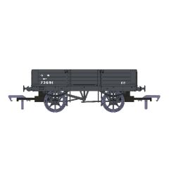 Rapido Trains UK OO Scale, 925006 GWR 4 Plank Wagon, Diag. 021 73691, GWR Grey (small GW) Livery (Small GW Livery) small image