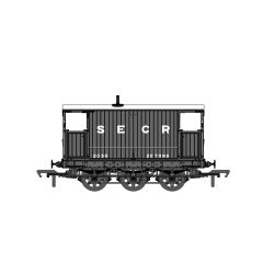 Rapido Trains UK OO Scale, 931002 SECR 20T Six Wheel Brake Van 2036, SECR Grey Livery small image