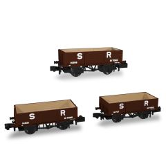 Rapido Trains UK N Scale, 942006 SR (Ex SECR) 5 Plank Wagon, Diag. 1349, SR Brown (Pre 1936) Livery small image