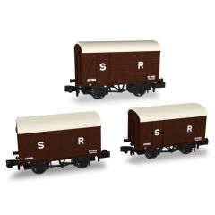 Rapido Trains UK N Scale, 942008 SR (Ex SECR) 10T Ventilated Van, Diag. 1426, SR Brown (Pre 1936) Livery small image