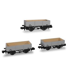 Rapido Trains UK N Scale, 942014 BR (Ex SECR) 5 Plank Wagon, Diag. 1349, BR Grey Livery small image