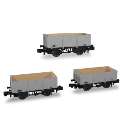 Rapido Trains UK N Scale, 942015 BR (Ex SECR) 7 Plank Wagon, Diag. 1355, BR Grey Livery small image