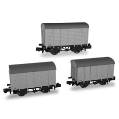 Rapido Trains UK N Scale, 942016 BR (Ex SECR) 10T Ventilated Van, Diag. 1426, BR Grey Livery small image