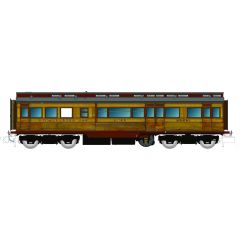 Rapido Trains UK N Scale, 955001 LNER LNER Dynamometer Car 23591, LNER Teak Livery (Mallard Record Run Condition) small image