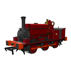 Rapido Trains UK OO Scale, 960008 Private Owner  L Class Manning Wardle Saddle Tank 0-6-0ST, Plain Red Livery, DCC Ready small image