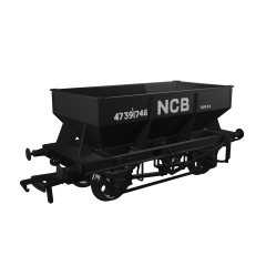 Rapido Trains UK OO Scale, 963017 NCB (Ex LMS) 20T LMS Iron Ore Hopper 47391746, NCB Black Livery small image