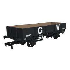 Rapido Trains UK OO Scale, 964002 GWR GWR 'Open C' Diag. O19 Tube Wagon 94887, GWR Grey (large GW) Livery small image