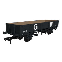 Rapido Trains UK OO Scale, 964003 GWR GWR 'Open C' Diag. O19 Tube Wagon 94835, GWR Grey (large GW) Livery small image