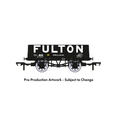 Rapido Trains UK OO Scale, 967007 Private Owner 5 Plank Wagon RCH 1907 800, 'Fulton', Black Livery small image