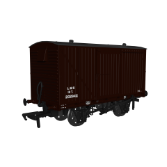 LMS (Ex LNER) 12T LNER Non-Ventilated Van Diag. D1832A 202942, LMS Bauxite Livery