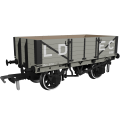 Rapido Trains UK OO Scale, 972005 LD&ECR (Ex GER) 5 Plank Wagon, GER Diag. 17 682, LD&ECR Grey Livery small image