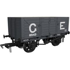 Rapido Trains UK OO Scale, 973002 GER 7 Plank Wagon, GER Diag. 48 8943, GER Grey Livery small image