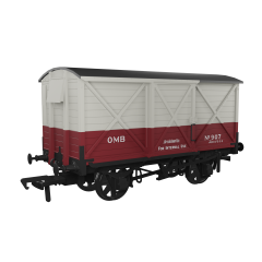 Rapido Trains UK OO Scale, 976020 Private Owner (Ex CR) 10T CR Van Diag 67 No. 907, 'Ore Mining Branch', Grey & Bauxite Livery small image