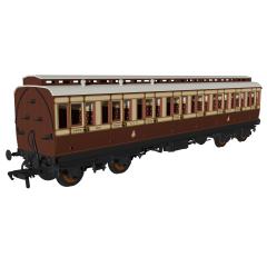 Rapido Trains UK OO Scale, 978019 GCR 48' 'Evolution' Third Non-Corridor 2291, GCR Lined White & Brown Livery small image