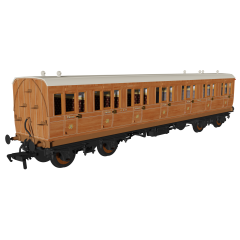 Rapido Trains UK OO Scale, 978024 GNR 48' 'Evolution' Composite Non-Corridor 3015, GNR Lined Teak Livery small image