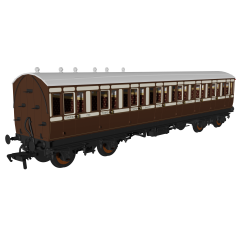 Rapido Trains UK OO Scale, 978031 LB&SCR 48' 'Evolution' Third Non-Corridor 759, LB&SCR Lined White & Brown Livery small image