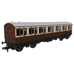 Rapido Trains UK OO Scale, 978032 LB&SCR 48' 'Evolution' Composite Non-Corridor 535, LB&SCR Lined White & Brown Livery small image