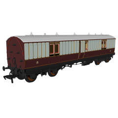 Rapido Trains UK OO Scale, 978042 LNWR 48' 'Evolution' Full Brake Non-Corridor 9531, LNWR Lined White & Plum Livery small image