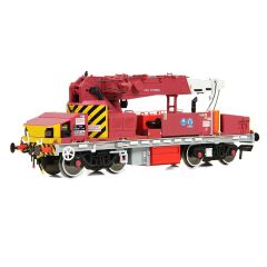 EFE Rail OO Scale, E87049 Private Owner Plasser 12T YOB Diesel-Hydrolic Crane DRP81523, 'Jarvis/Fastline', Maroon Livery small image