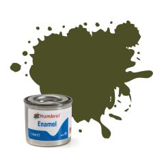 Humbrol , AA1688 No 155 Olive Drab - Matt - Enamel Paint - 14ml Tinlet small image