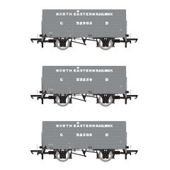 Accurascale OO Scale, ACC2819 NER NER 20T Hopper, 8 Plank, Diagram P7 32965, 33259 & 32569, NER Grey Livery small image