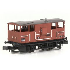 EFE Rail N Scale, E87540 BR ZUV 20T 'Shark' Ballast Plough Brake Van 88, BR Bauxite Livery small image