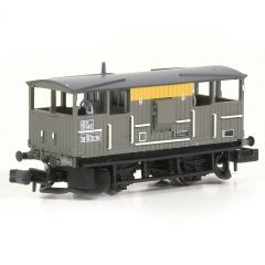 BR ZUV 20T 'Shark' Ballast Plough Brake Van DB993736, BR Engineers Grey & Yellow Livery