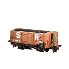 Peco OO-9 Scale, GR-201C SR (Ex L&B) L&B Short Open Wagon 28304, SR Brown (Pre 1936) Livery small image