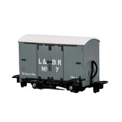 Peco OO-9 Scale, GR-220B Lynton & Barnstaple (Ex L&B) L&B Box Van 7, L&B Grey Livery small image