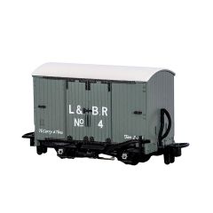 Peco OO-9 Scale, GR-220C Lynton & Barnstaple (Ex L&B) L&B Box Van 4, L&B Grey Livery small image