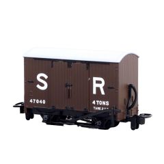 Peco OO-9 Scale, GR-221E SR (Ex L&B) L&B Box Van 47040, SR Brown (Pre 1936) Livery small image