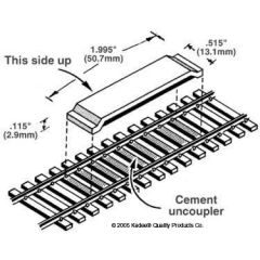 Kadee HO Scale, KDE321 Kadee 321 Between the Rails, Code 100 Delayed-Action Magnetic Uncoupler small image