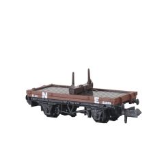 Peco N Scale, NR-39E LNER Single Bolster Wagon 23255, LNER Bauxite Livery small image