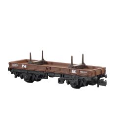 Peco N Scale, NR-4E LNER Single Bolster Wagon 231331, LNER Bauxite Livery small image