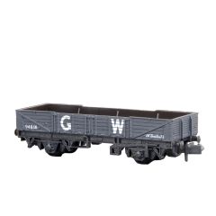 Peco N Scale, NR-7W GWR (Ex BR) ZDX 22T Ferry Tube Wagon 94856, GWR Grey (large GW) Livery small image