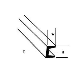 Plastruct , 90582 Deep Channel UFS-3 H:2.4mm W:1.7mm T:0.6mm Length:250mm (Pack of 10) small image