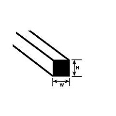 Plastruct , 90740 Solid Square Rod MS-40 H:1mm W:1mm Length:250mm (Pack of 10) small image