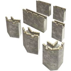 Metcalfe N Scale, PN193 Castle, Curtain Walls small image